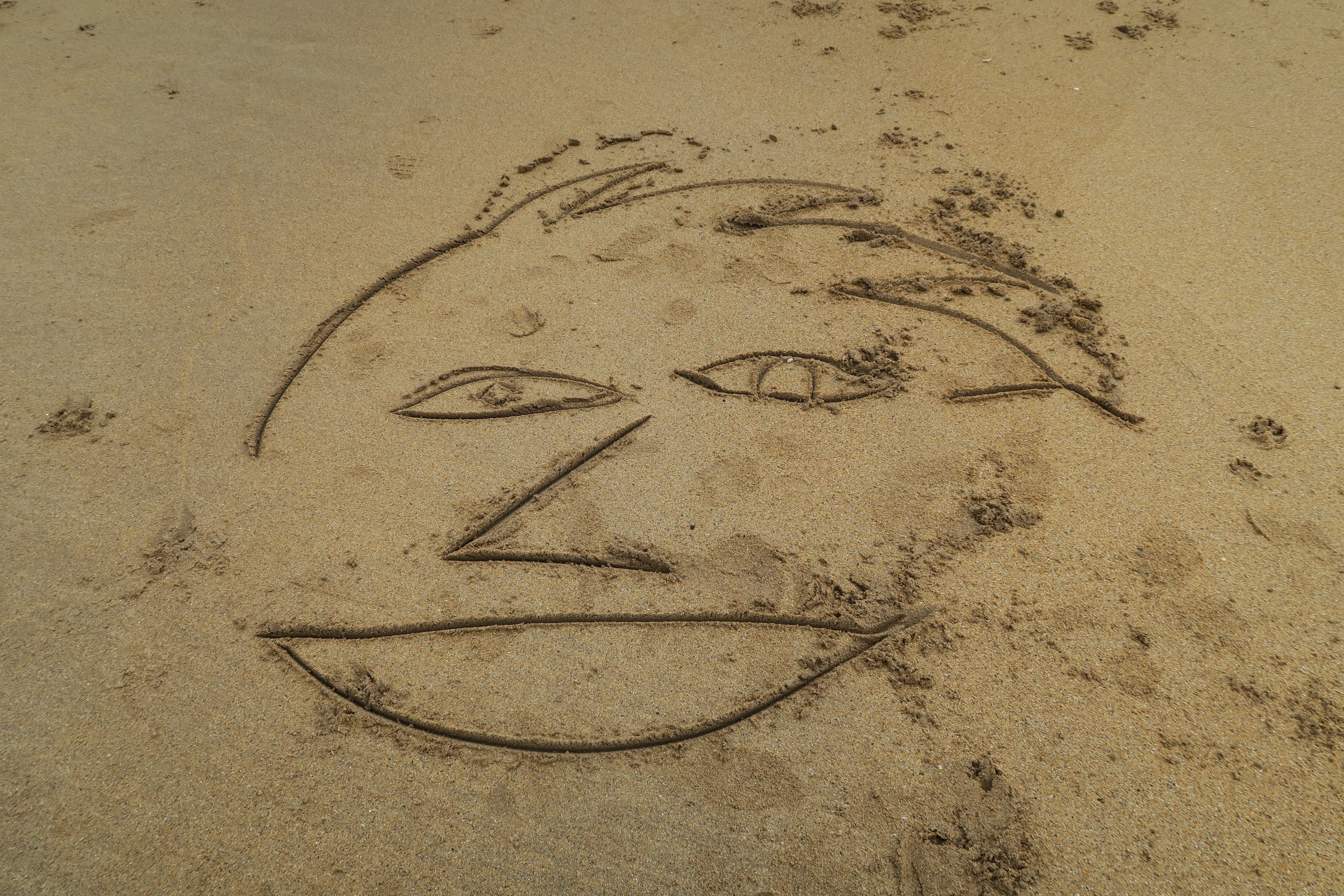 sand art face