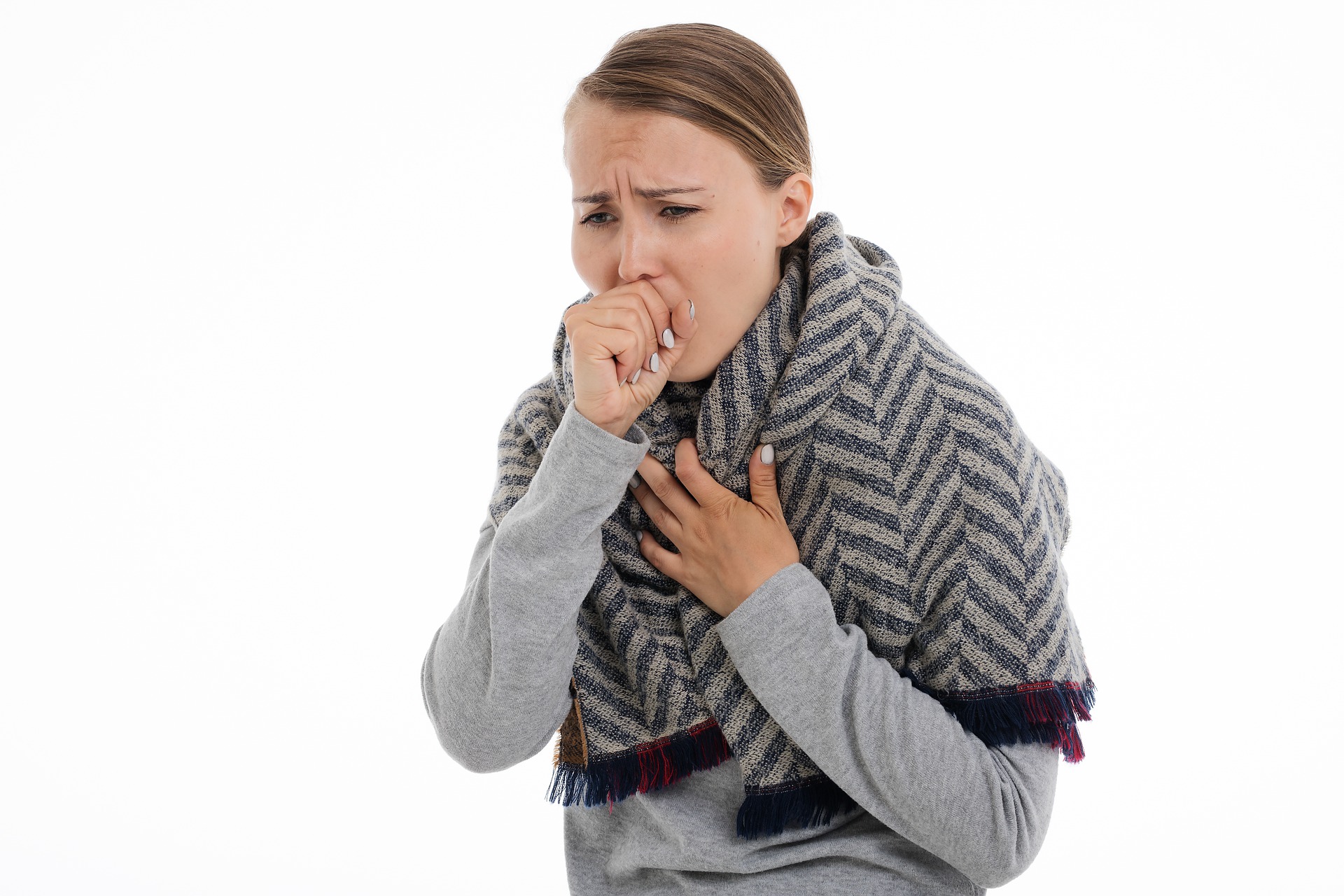 Coughing woman